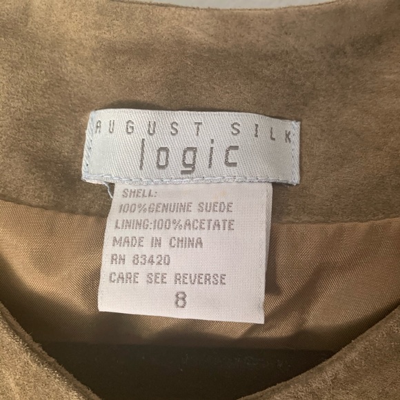 Olive green suede vest - Picture 4 of 6